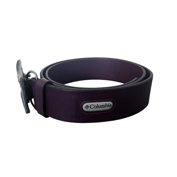 Vintage Men's Columbia Buckle Mining Miner Mines Genuine Leather Belt Size 38/95 - Picture 4 of 4